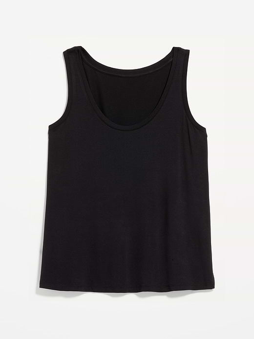 Luxe Scoop-Neck Tank Top - Black Jack