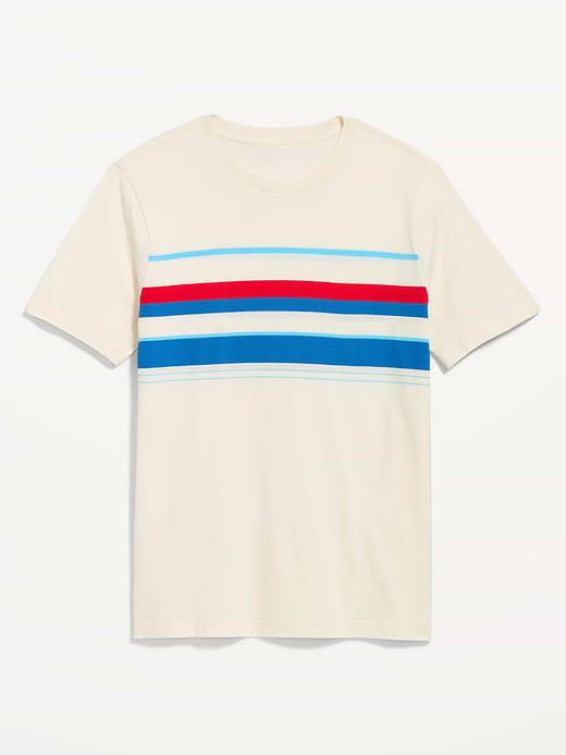 Crew-Neck Striped T-Shirt - Americana
