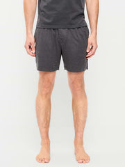 Jersey-Knit Pajama Shorts - Black Jack