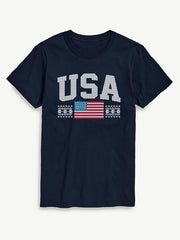 USA Sport Short Sleeve Graphic T-Shirt - Navy