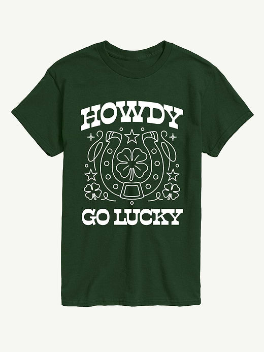 Howdy Go Lucky Short Sleeve Graphic T-Shirt - Forest Green