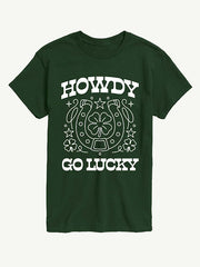 Howdy Go Lucky Short Sleeve Graphic T-Shirt - Forest Green