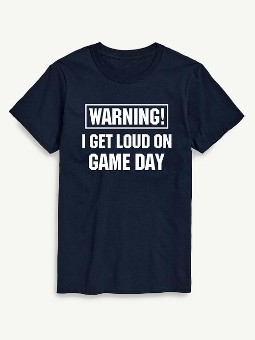 Loud On Game Day Short Sleeve Graphic T-Shirt - Navy