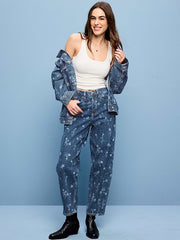 High-Waisted Baggy Barrel Ankle Jeans - Ozzie