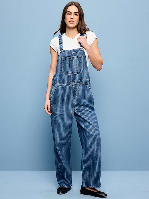 Baggy Wide-Leg Overalls - Tannery Row