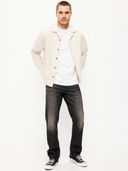 Straight Built-In Flex Jeans - Washed Black