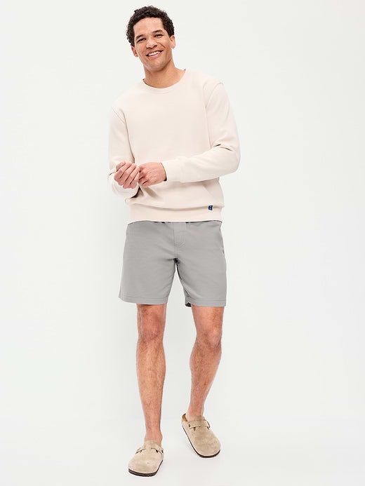 Twill Jogger Shorts -- 7-inch inseam - Grayscale