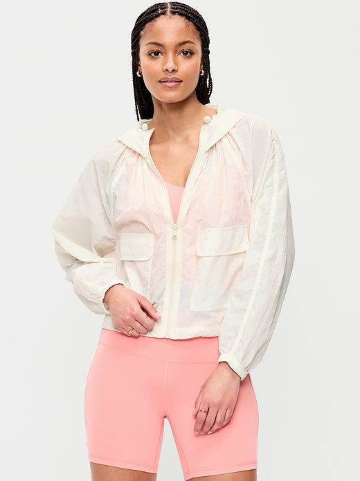 Full-Zip Windbreaker - Sea Salt