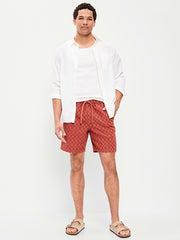 Textured-Knit Jogger Shorts -- 7-inch inseam - Russet Moon