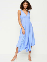 Handkerchief Hem Midi Dress - Flax Flower