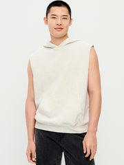 Lived-In Pro Sleeveless Muscle Hoodie - Light Gray Heather