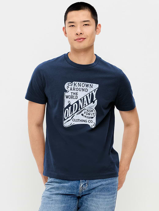 Graphic T-Shirt for Adults - Navy Blue