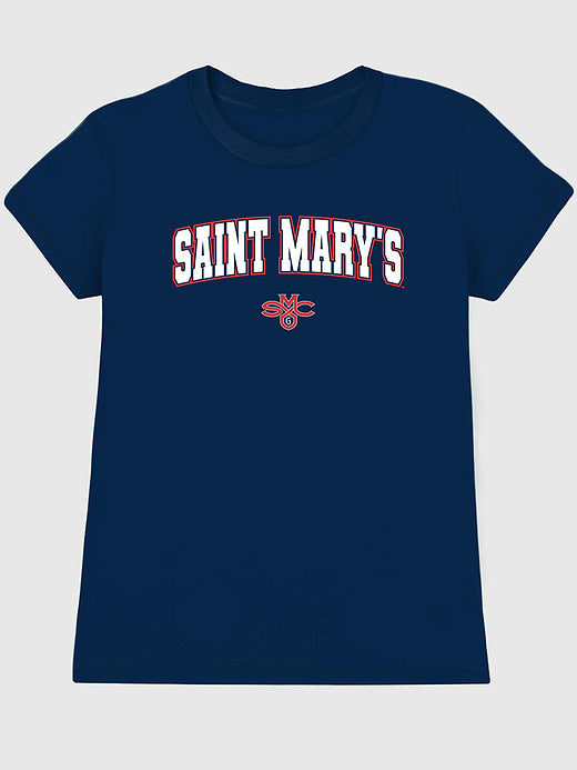 Saint Marys College of California Arch Logo Graphic T-Shirt for Women - Navy