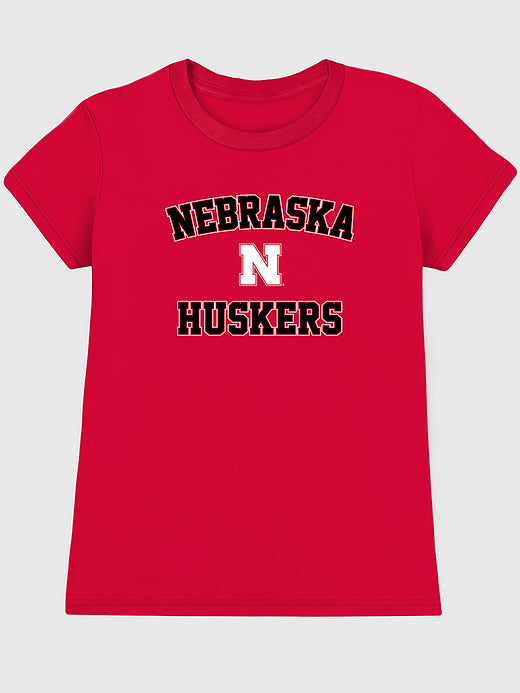 University of Nebraska Campus Classic Graphic T-Shirt for Women - Red