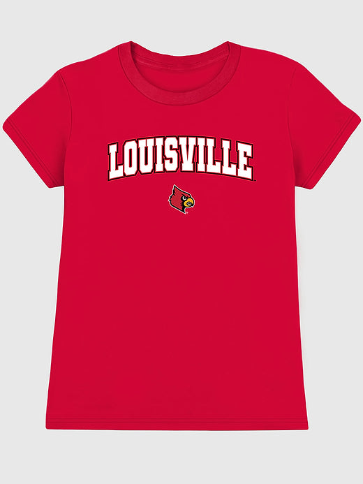 University of Louisville Arch Logo Graphic T-Shirt for Women - Red