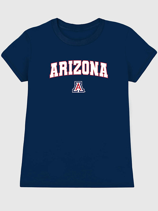 University of Arizona Arch Logo Graphic T-Shirt for Women - Navy