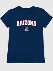 University of Arizona Arch Logo Graphic T-Shirt for Women - Navy