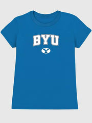 Brigham Young University Arch Logo Graphic T-Shirt for Women - Royal