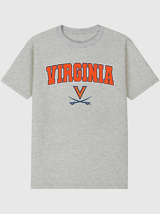 University of Virginia Arch Logo Graphic T-Shirt for Men - Athletic Heather