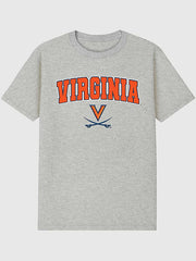 University of Virginia Arch Logo Graphic T-Shirt for Men - Athletic Heather