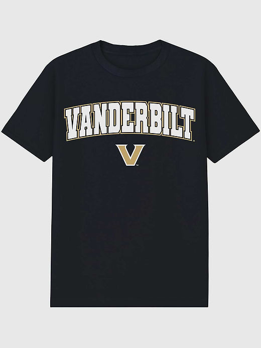Vanderbilt University Arch Logo Graphic T-Shirt for Men - Black
