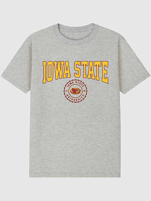 Iowa State University Collegiate Seal Graphic T-Shirt for Men - Athletic Heather