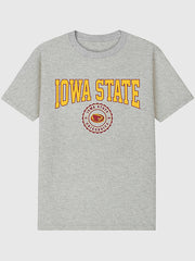 Iowa State University Collegiate Seal Graphic T-Shirt for Men - Athletic Heather