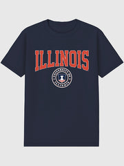 University of Illinois Collegiate Seal Graphic T-Shirt for Men - Navy