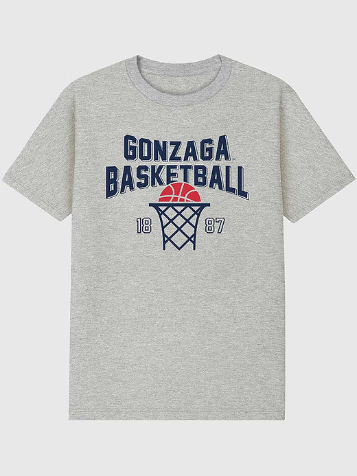 Gonzaga University Basketball Year Graphic T-Shirt for Men - Athletic Heather