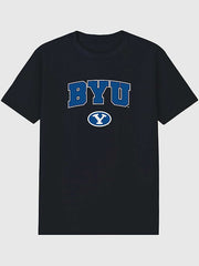 Brigham Young University Arch Logo Graphic T-Shirt for Men - Black