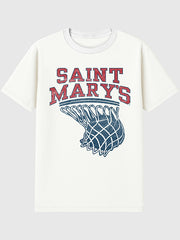 Saint Marys College of California Basketball Hoop Graphic T-Shirt for Men - White