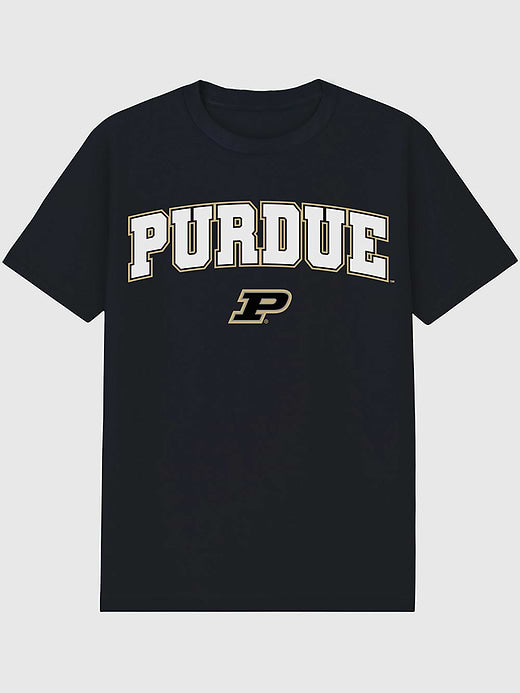 Purdue University Arch Logo Graphic T-Shirt for Men - Black