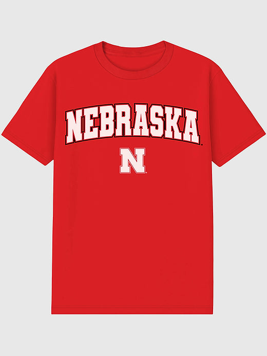 University of Nebraska Arch Logo Graphic T-Shirt for Men - Red