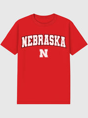 University of Nebraska Arch Logo Graphic T-Shirt for Men - Red