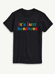 Just Brainrot Short Sleeve Graphic T-Shirt - Black