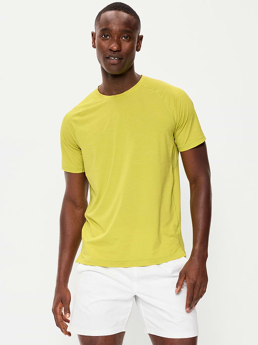 Slim Fit Performance Vent T-Shirt - Yellow Lichen