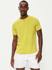 Slim Fit Performance Vent T-Shirt - Yellow Lichen