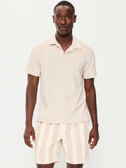 Textured Terry Polo - Wish Bone