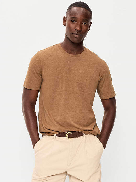 Crew-Neck T-Shirt - Bourbon