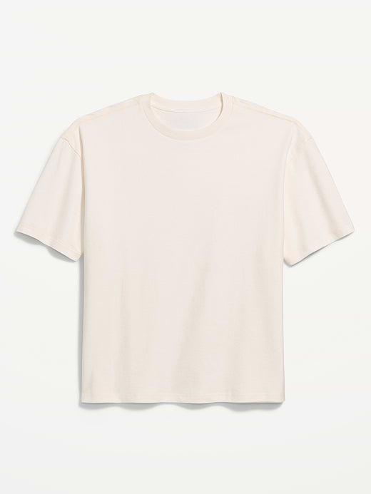 Oversized Heavyweight Garment-Washed T-Shirt - Sea Salt