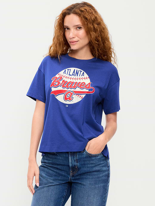 Atlanta Braves Crew-Neck T-Shirt for Women - Atlanta Braves