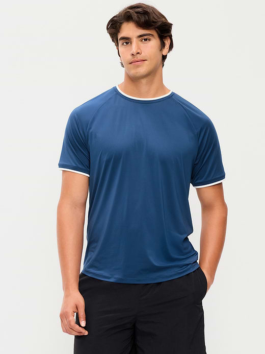 Modern Tech Ringer T-Shirt - In the Navy