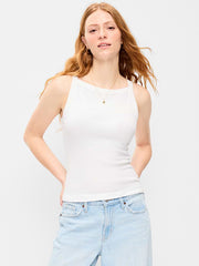Snug Apron-Neck Tank Top - Calla Lilies