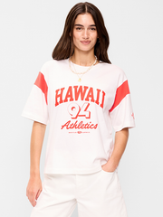 Short-Sleeve Loose Crew-Neck T-Shirt - Warm Sunset