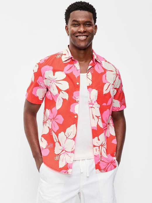 Classic Fit Everyday Shirt - Pink Hibiscus