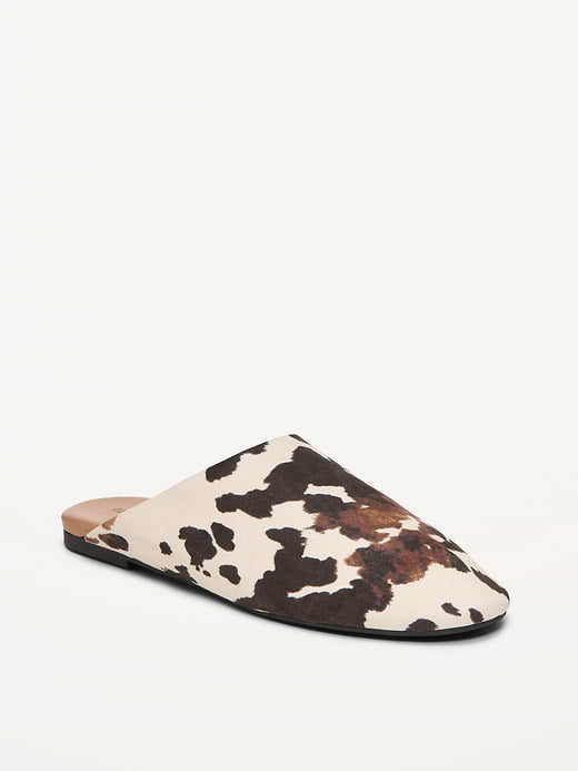 Faux-Suede Mule Clogs for Women - Brown Animal Print