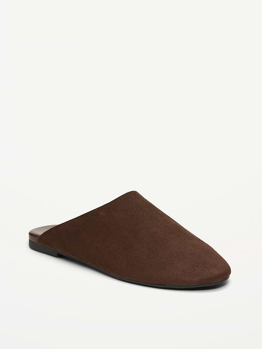 Faux-Suede Mule Clogs for Women - Chocolate