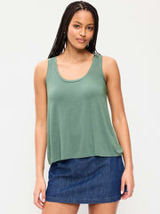 Luxe Scoop-Neck Tank Top - Dried Herb