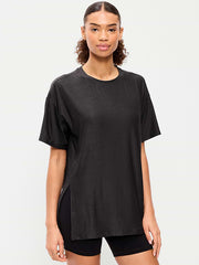 CloudMotion Short-Sleeve Tunic - Black Jack