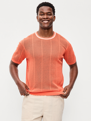 Relaxed Mesh-Knit T-Shirt - Loquat